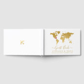 Gold Wereldkaart - persoonlijke hartbestemming Gastenboek (Volledig)