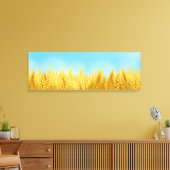 Gold Wheat Field Blue sky Oil Painting Summer Canvas Afdruk (Insitu (Woonkamer))