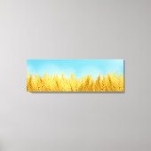 Gold Wheat Field Blue sky Oil Painting Summer Canvas Afdruk (Voorkant)