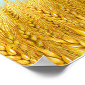 Gold Wheat Field Blue sky Oil Painting Summer Poster (Hoek)