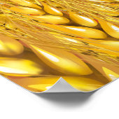 Gold Wheat Field Blue sky Oil Painting Summer Poster (Hoek)