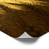 Gold Wheat Field Sunset sky Oil Painting Summer Poster (Hoek)