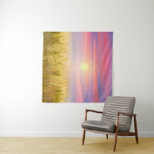 Gold Wheat Field Sunset sky Oil Painting Summer Wandkleed (In Situ (horizontaal))