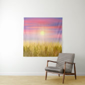 Gold Wheat Field Sunset sky Oil Painting Summer Wandkleed (In situ)