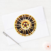 Gold Wheel Sticker (Envelop)
