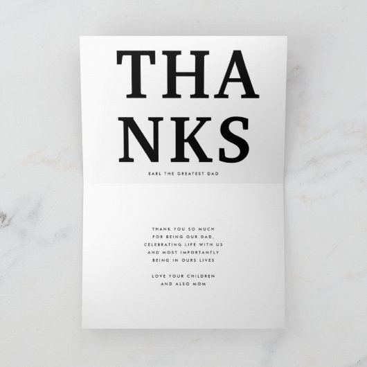 Gold Whimsical DAD Formal Elegant Vaderdag Kaart (Binnen)