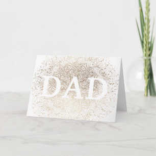 Gold Whimsical DAD Formal Elegant Vaderdag Kaart
