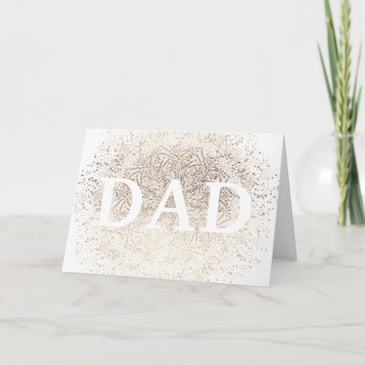Gold Whimsical DAD Formal Elegant Vaderdag Kaart (Voorkant)