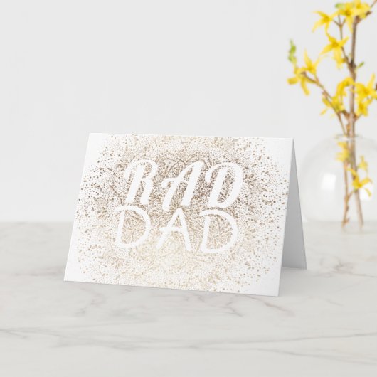Gold Whimsical RAD DAD Formele Elegant Vaderdag Kaart (Gele Bloem)
