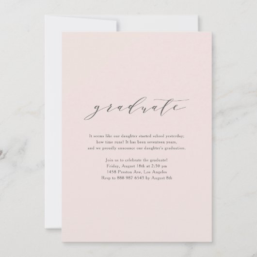 Gold Whimsical Script 2023 Photo Afstuderen Kaart (Achterkant)