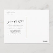 Gold Whimsical Script Class of 2023 Afstuderen Briefkaart (Achterkant)