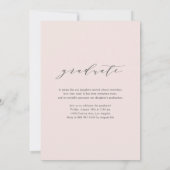 Gold Whimsical Script Photo Afstuderen Aankondiging (Achterkant)