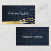 Gold Whisk | Abstracte achtergrond Visitekaartje (Voorkant / Achterkant)