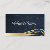 Gold Whisk | Abstracte achtergrond Visitekaartje (Voorkant)