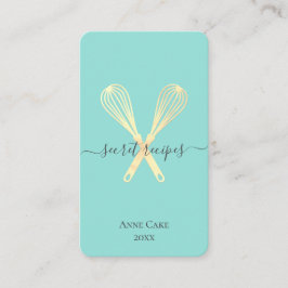 Gold Whisk Bakery Chef Caterer Editable Qr Code Visitekaartje