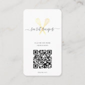 Gold Whisk Bakery Chef Caterer Editable Qr Code Visitekaartje (Achterkant)