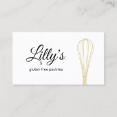 Gold Whisk Chef Bakery Caterer Visitekaartje (Voorkant)