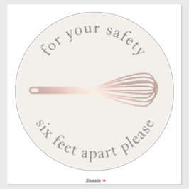 Gold Whisk | Maatschappelijke vervormingsvloer bak Sticker