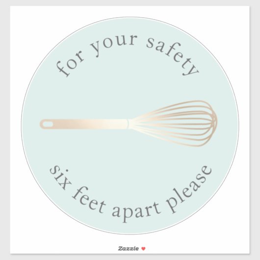 Gold Whisk | Maatschappelijke vervormingsvloer bak Sticker (Vel)