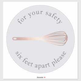 Gold Whisk | Maatschappelijke vervormingsvloer bak Sticker