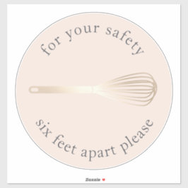 Gold Whisk | Maatschappelijke vervormingsvloer bak Sticker