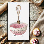 Gold Whisk Roze Bakker Bakkerij Chef Cateraar Visitekaartje