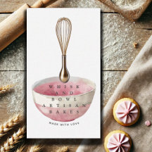 Gold Whisk Roze Bakker Bakkerij Chef Cateraar