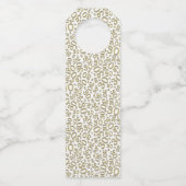 Gold/White 30th Number Pattern Flessenhanger (Achterkant)