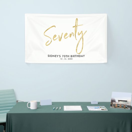 Gold & White, 70ste verjaardag feestdag, welkomstb Spandoek (Beurs)