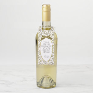 Gold/White 90th Birthday Party Flessenhanger