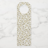 Gold/White 90th Birthday Party Flessenhanger (Achterkant)