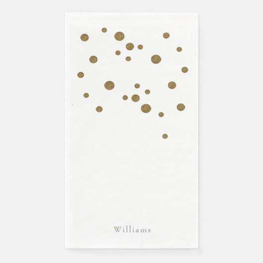 Gold & White aangepaste vakantie Servet (Voorkant)