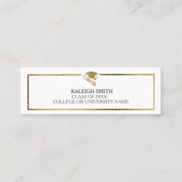 Gold White Afstuderen Profile Invoegen naam Kaart Contactkaartje