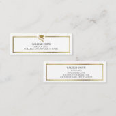 Gold White Afstuderen Profile Invoegen naam Kaart Contactkaartje (Voorkant / Achterkant)