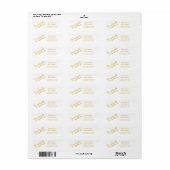 Gold White Afstuderen retouradres label (Full Sheet)