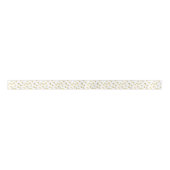 Gold White Animal Print Abstract Satijnen Lint (Voorkant)