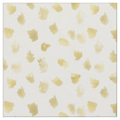 Gold White Animal Print Abstract Stof (Close Up)