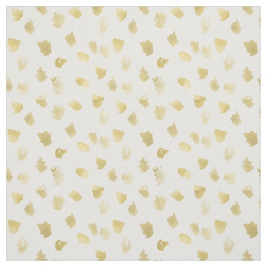 Gold White Animal Print Abstract Stof (Swatch)