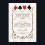 Gold White Art Deco Casino Trouwaccommodatie Informatiekaartje<br><div class="desc">Unieke Casino Royale, art deco thema kaart ontwerp. Het beschikt over art deco stijl, een Roaring 1920's oude Hollywood lijst met faux gold folie Fleur-de-lis, speelkaarten pak op gouden zwarte Art Deco patroonachtergrond. Op de rug faux gold Art Deco patroon en initialen tussen speelkaarten pakken. Gebruik de tool Personaliseren om...</div>