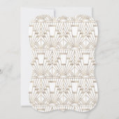 Gold White Art Deco Gatsby 20s 50th Birthday Party Kaart (Achterkant)