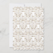 Gold White Art Deco Gatsby 20s Style Sweet 16 Kaart (Achterkant)