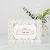 Gold White Art Deco Great Gatsby 1920s Hartelijk d Bedankkaart (Staand voorkant)
