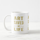 Gold White-Art redde mijn leven Mok (Links)