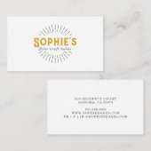 Gold White Baker Bakery Logo Visitekaartje (Voorkant / Achterkant)