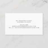 Gold White Baker Bakery Logo Visitekaartje (Achterkant)