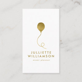 Gold & White ballon Event Planner Social Media Visitekaartje