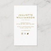 Gold & White ballon Event Planner Social Media Visitekaartje (Achterkant)