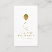 Gold & White ballon Event Planner Social Media Visitekaartje (Voorkant)