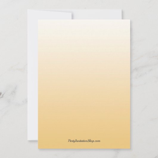 Gold White Balloons - Uitnodigingen op feestdag (Achterkant)