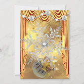 Gold White Baubles kerstfeestdag Kaart (Achterkant)